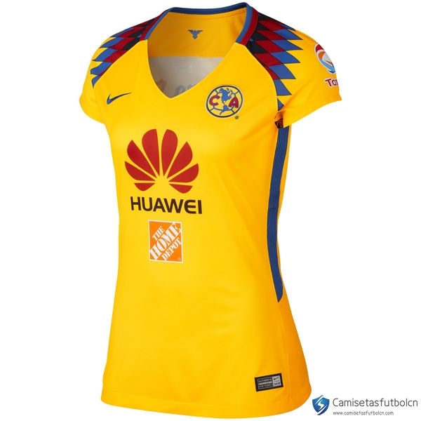 Camiseta Club América Mujer Tercera equipo 2017-18 Amarillo